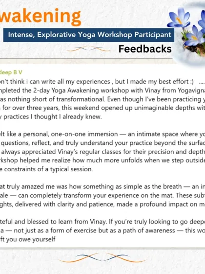 Yogavijnana - Specialized Yoga Workshops The Awakening Immersion: A Deeper Journey photo 8