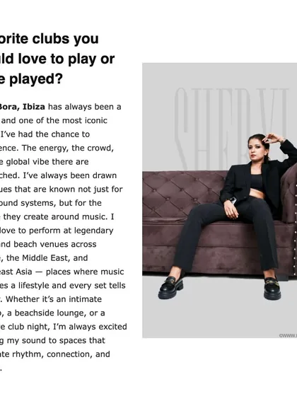 In this Loofre feature, I talk about my dream venues and my love for playing at places with a strong music culture, from Ibiza to Southeast Asia. Every set tells a story.