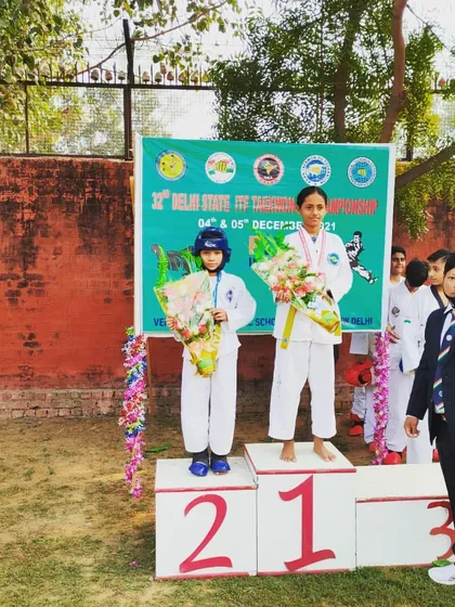 Another victory for a Delhi Tiger at the state championship. Standing on the podium is a familiar sight for our dedicated students.