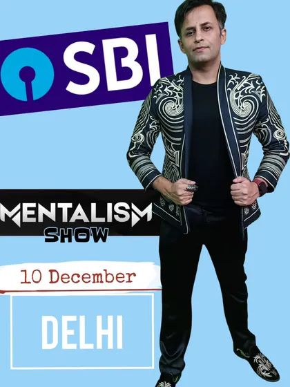 A poster for my mentalism show for SBI in Delhi. I was all geared up to rock and roll for the state bank of India.
