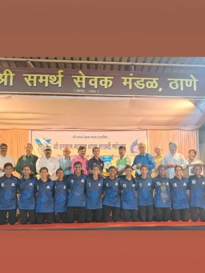 The winning women's team at the Shri Hanuman Vyayam Shala event.