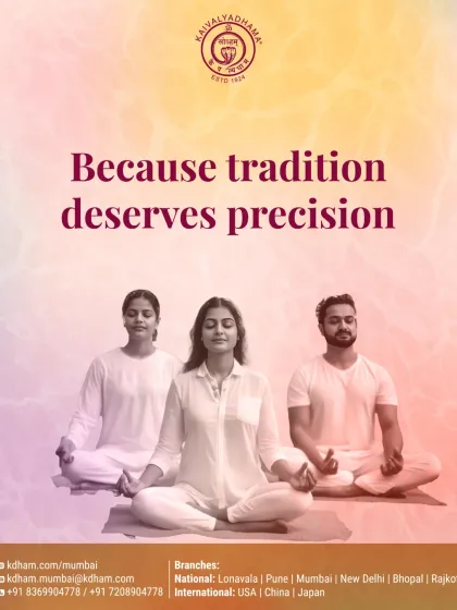 Tradition deserves precision. This image of three practitioners in a seated meditation pose reflects my belief that the ancient wisdom of yoga must be taught with scientific accuracy and deep understanding.