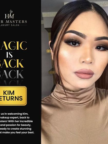 I am excited to welcome our makeup expert, Kim, to the team. Her talent and passion for beauty help us create even more stunning looks for our clients.