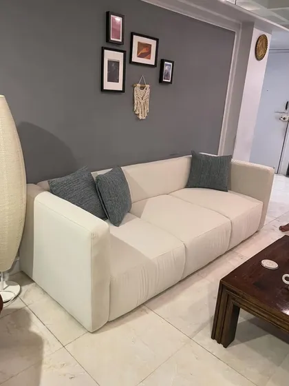 A slightly different angle of the block-style sofa.