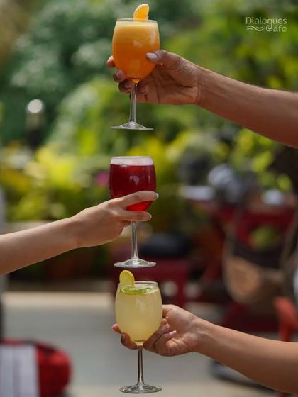 A tower of refreshment. Our three most popular fresh juices, the zesty Orange, the cool Watermelon, and the tangy Lemon, are perfect for quenching your thirst.