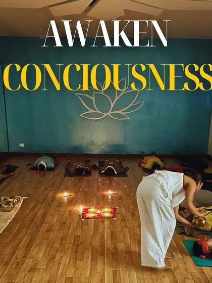 The goal of these sessions is to awaken consciousness. This image captures a moment of deep healing as participants are enveloped in sound, allowing for profound inner shifts.