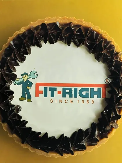 Your brand can be a treat too! I create custom logo tarts for corporate events and celebrations. This one features an edible company logo on a rich chocolate tart, offering a sweet and memorable way to celebrate business milestones.