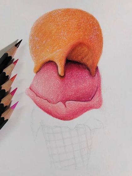 The full view of the second ice cream WIP.