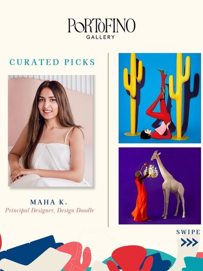 Another collage of our curated picks for Portofino Gallery, handpicked by Maha for their eclectic, bold, and fun approach.