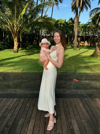 Celebrating five months with my daughter. Before she was born, I feared motherhood would be an obstacle to my practice and travels. Now, I want to share all of it with her.
