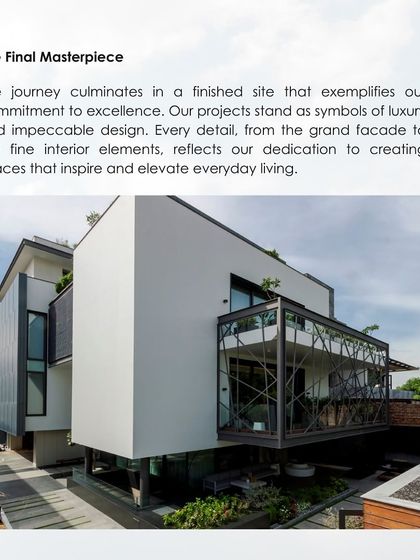 The final masterpiece, Todd's Residence, which exemplifies our commitment to excellence. Every detail, from the grand facade to the fine interior elements, reflects our dedication to creating inspiring spaces.