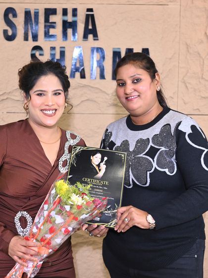 Flowers and a certificate for a job well done. I celebrate every student's success.