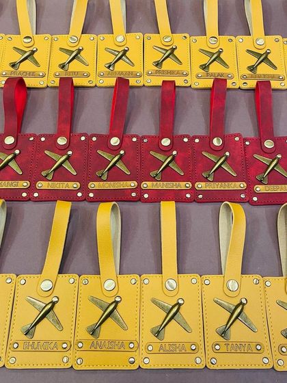 A full view of our luggage tag order, showing the consistency and quality of our work.