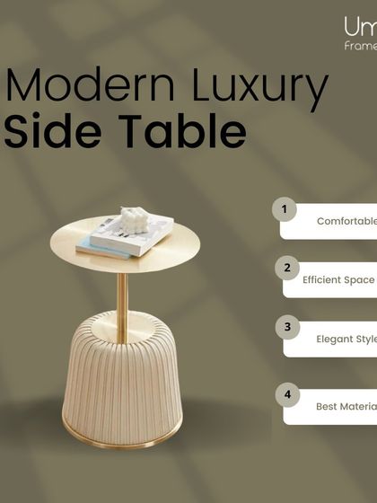 This modern luxury side table is crafted with the best materials for an elegant style and efficient use of space.