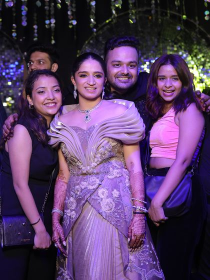 A picture with the beautiful bride. It's a special feeling when you get to choreograph for clients you've known for years.