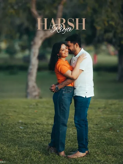 A classic, romantic portrait that feels both posed and natural. We guide our couples into poses that feel comfortable, allowing their genuine affection to shine through.