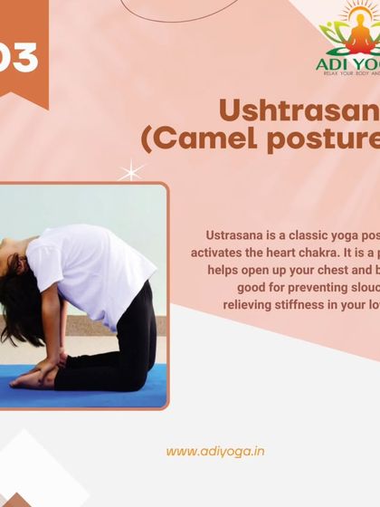 Ushtrasana, or Camel Pose, is a heart opening pose that is great for kids. It helps improve posture, prevents slouching, and relieves stiffness in the lower back.