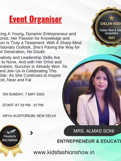 As the event organizer, my passion is to create a visionary platform for the next generation. I believe in empowering kids through creativity and leadership, and this fashion show is a testament to that mission.