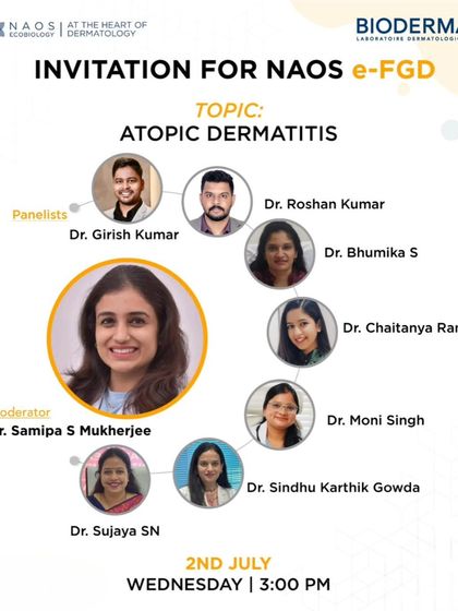 I was invited to be a panelist for a NAOS e-FGD (Focus Group Discussion) on Atopic Dermatitis. These expert discussions help shape best practices for treating common and complex skin conditions.
