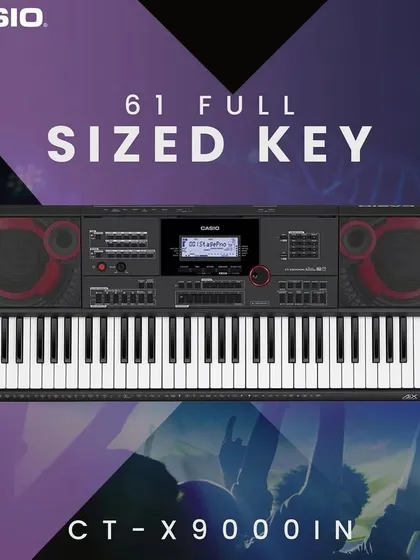 The Casio CT-X9000IN, a powerhouse keyboard for performers and composers. It's packed with a huge library of tones and rhythms, including a special collection of Indian sounds, making it incredibly versatile.
