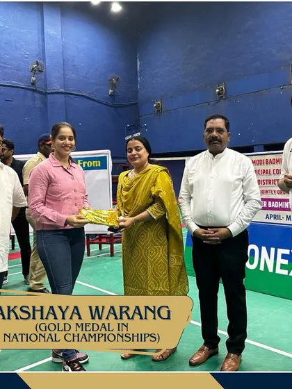 National champion Akshaya Warang being felicitated at our summer camp inauguration, providing inspiration for the next generation of players.