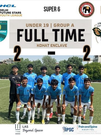 Final score from our U-19 Super 6 match. A hard-fought 2-2 draw.