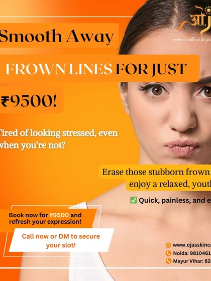 Do people say you look stressed or angry even when you are not? Stubborn frown lines between the brows can cause this. A quick and effective anti wrinkle treatment can erase these lines, giving you a more relaxed and approachable appearance.