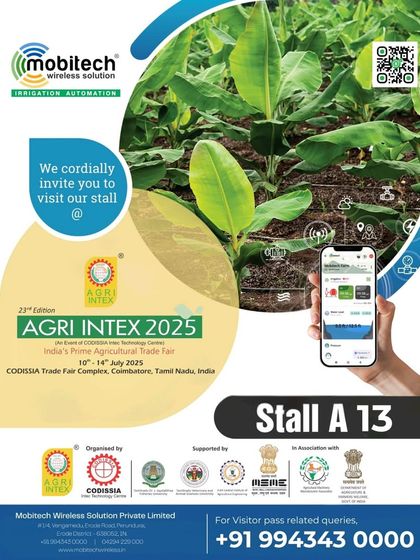 Our official invitation flyer for the Agri Intex 2025 trade fair.
