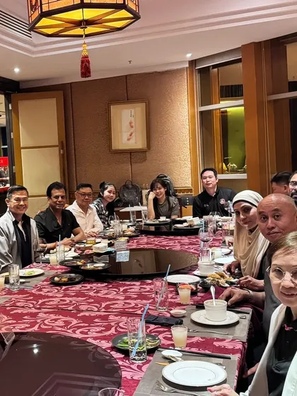 Attending a VIP welcome dinner in Bangkok for the Thailand Open Karate Championship. These events are important for building camaraderie among federation leaders.