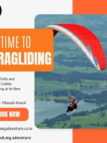 It's time to fly. This shows our tandem paragliding experience over the beautiful landscapes of Manali and Kasol. We pair you with an expert pilot so you can relax and enjoy the incredible mountain views from above.