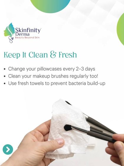 A simple but vital tip from our expert feature: keep it clean and fresh. Changing pillowcases, cleaning makeup brushes, and using fresh towels are small habits that prevent bacteria buildup and breakouts.