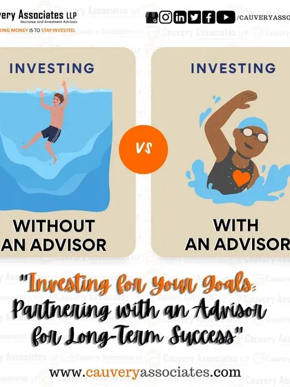 Investing without a guide is like trying to swim in a storm. Partnering with an experienced financial advisor provides the direction and strategy needed for long-term success. This visual shows the difference between struggling alone and navigating the market with an expert.