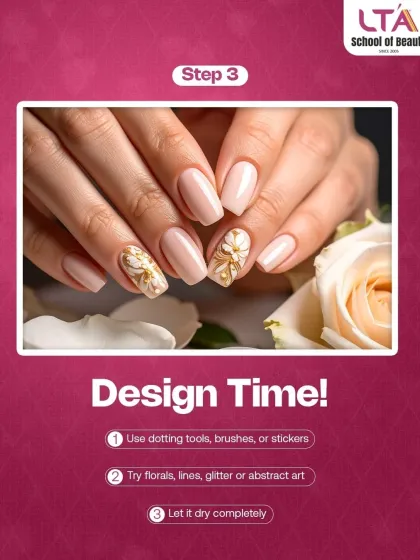 Once the foundation is set, it's time for design. Learn to use dotting tools, brushes, and other techniques to create beautiful florals, lines, and abstract art. This is where your technical skill meets your creative vision.