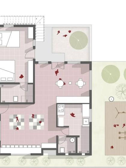 A closer look at the Anganwadi floor plan, showing how I organized the space to support the daily routines of the children. By creating separate areas for different activities, from play to rest, I designed a seamless flow that makes the building intuitive and easy to use, proving that clever planning is the foundation of good architecture.