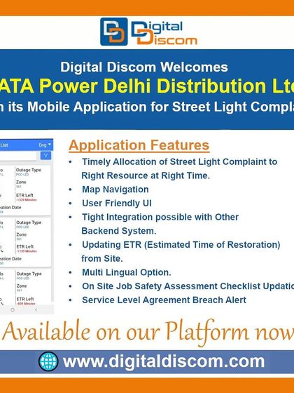 Manage public lighting efficiently with the Mobile Application for Street Light Complaints. This app allows for the timely allocation of complaints to field resources, with features like map navigation and on-site safety checklists to improve consumer satisfaction and regulatory adherence.