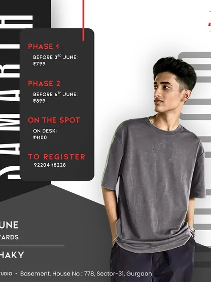 Our workshop posters give you all the details you need to join. This one for a class on 'Shaky' shows our phased pricing, rewarding those who register early.