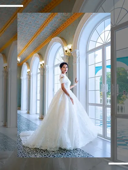 A fairytale moment in one of my Catholic wedding gowns. This beautiful pre-loved piece features delicate details and a classic silhouette, ensuring you look and feel like a princess on your special day without the hefty price tag.