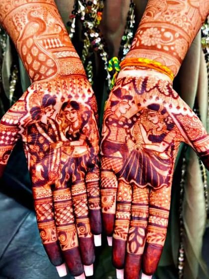 Bunty Rajasthani Mehandi - Bridal Mehendi Personalised Story & Portrait Mehendi photo 36