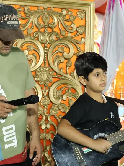 An evening to remember! Our talented student performing with me during a scintillating performance for Ganesh Chaturthi. The energy was electric.