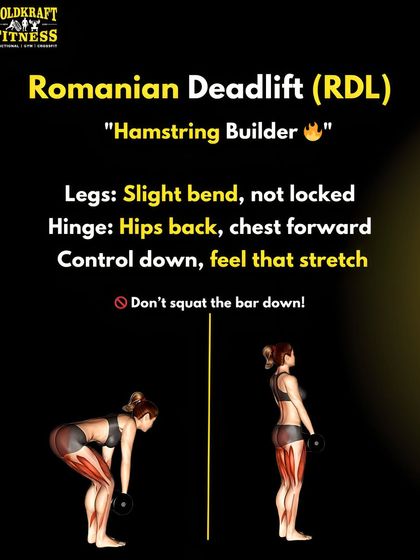 The Romanian Deadlift (RDL) is a fantastic hamstring builder. Hinge at your hips, keep a slight bend in your knees, and feel the stretch as you control the weight down.