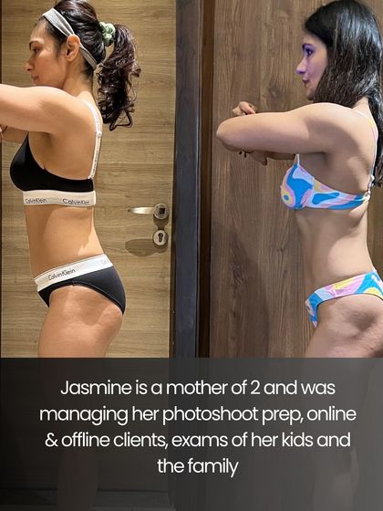 Jasmine is a mother of two who managed her photoshoot prep while handling online and offline clients, her kids' exams, and family responsibilities. Her story is a masterclass in dedication and time management.