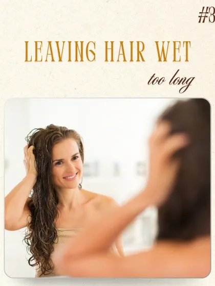 Dandruff Myth #3: Leaving hair wet for too long is fine. A damp scalp can encourage fungal growth. It's best to gently towel dry or blow dry your hair on a low heat setting.