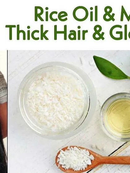 A DIY for rice oil and a rice mask, which is not only great for getting thick hair but also for achieving glowing skin.