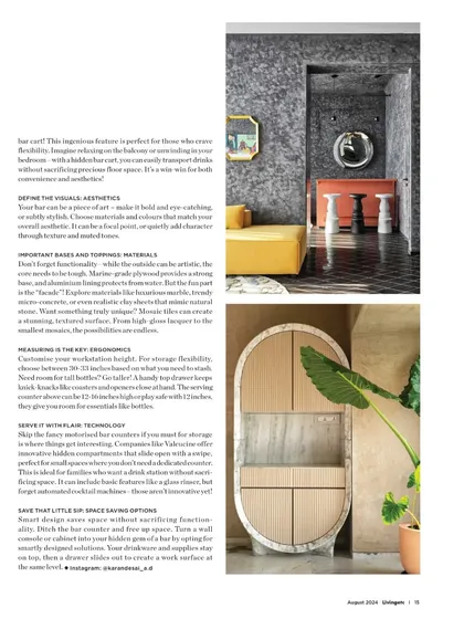 I was thrilled to be featured in Livingetc, sharing my secrets for designing the ultimate home bar. For me, design is about creating spaces that enhance your life, and a great home bar does just that.