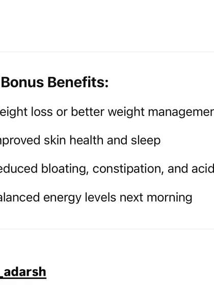 The benefits of aligning your eating schedule with Ayurvedic principles are immense. My clients report better weight management, improved skin and sleep, and a significant reduction in issues like bloating, constipation, and acidity.