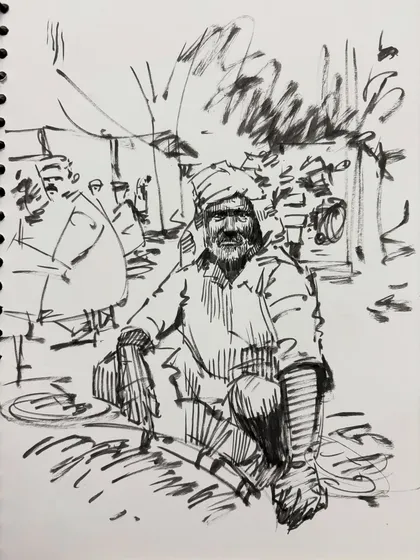 A collection of my figure drawing demonstrations from online classes and practice sessions. Each sketch is an opportunity to study the human form, capturing different poses, gestures, and scenes from daily life.