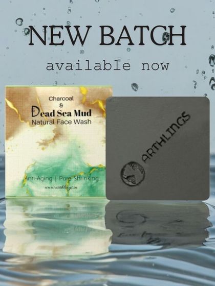 A fresh batch of our Charcoal & Dead Sea Mud soap is now available. This cold-process soap offers anti-aging and pore-shrinking benefits for a radiant complexion.