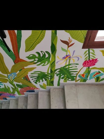 Reshma Shetty - Custom Wall Murals Lush Tropical Murals photo 7