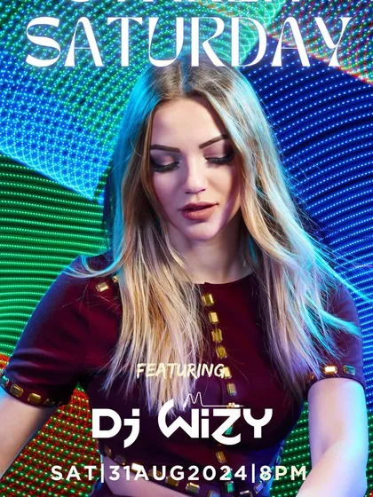A vibrant poster for another one of my Saturday night residencies at Loft38. Each weekend brought a fresh set and a new crowd ready to dance.
