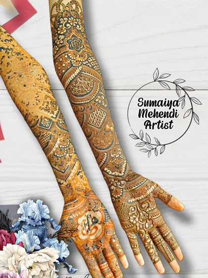 See the transformation for yourself. On the right is the design freshly applied with my smooth henna paste, and on the left is the stunning, mature stain after 48 hours and proper aftercare.